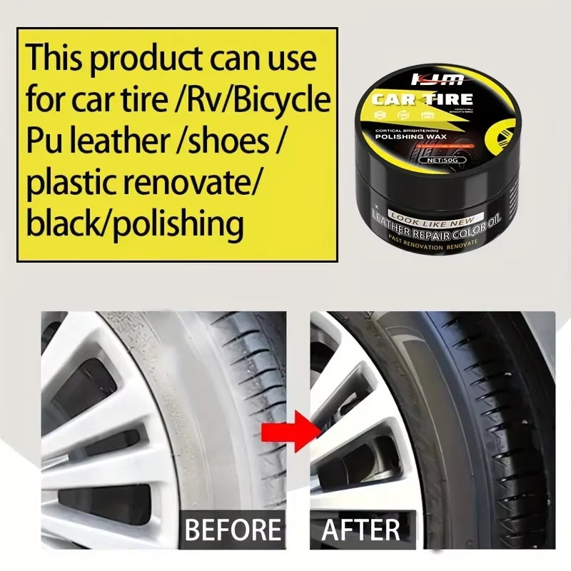 Ultimate Tire & Wheel Shine Wax - Restores Faded Paint, Protects from Cracks, and Enhances Interior Finish for Cars, Rvs,