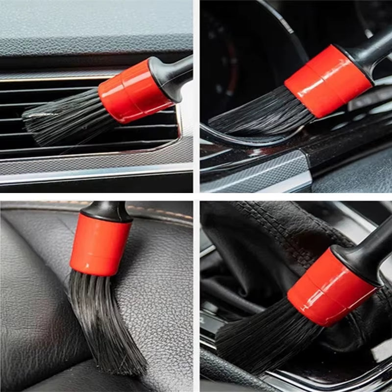 1/5Pcs Car Cleaning Brush Kit Automotive Detail Brushes for Car Interior Detailing Brush Set Wheel Rims Clean Brush Plastic