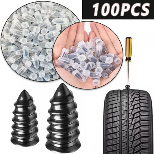 Kit de Reparación de Neumáticos - 10/500 Piezas Clavos de Goma para Coche, Moto y Camión