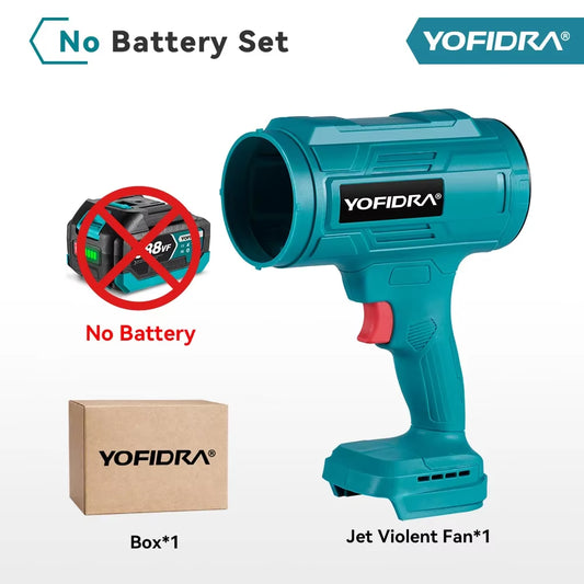 Electric Blower Turbo Fan Violent Air Gun Handheld Snow Car Dryer Leaf Dust Blowing Tool for Makita 18V Battery Pin