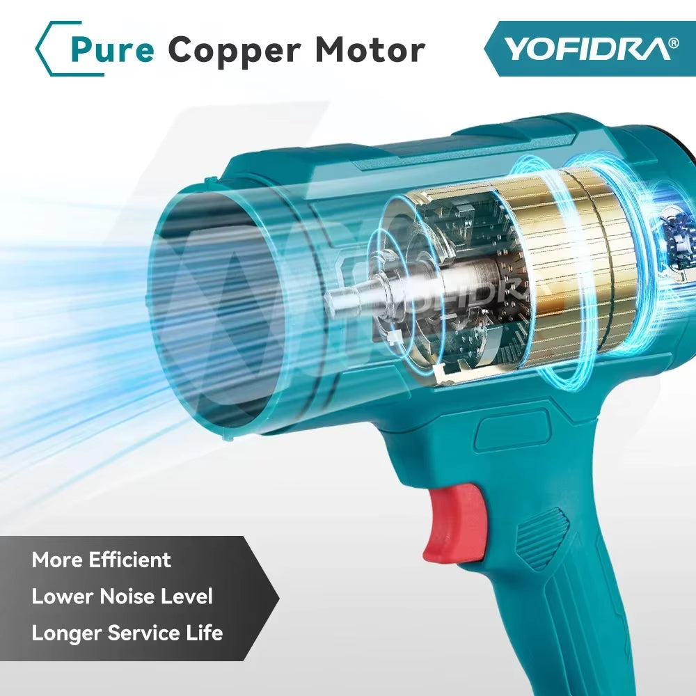 Electric Blower Turbo Fan Violent Air Gun Handheld Snow Car Dryer Leaf Dust Blowing Tool for Makita 18V Battery Pin