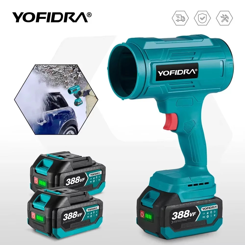 Electric Blower Turbo Fan Violent Air Gun Handheld Snow Car Dryer Leaf Dust Blowing Tool for Makita 18V Battery Pin